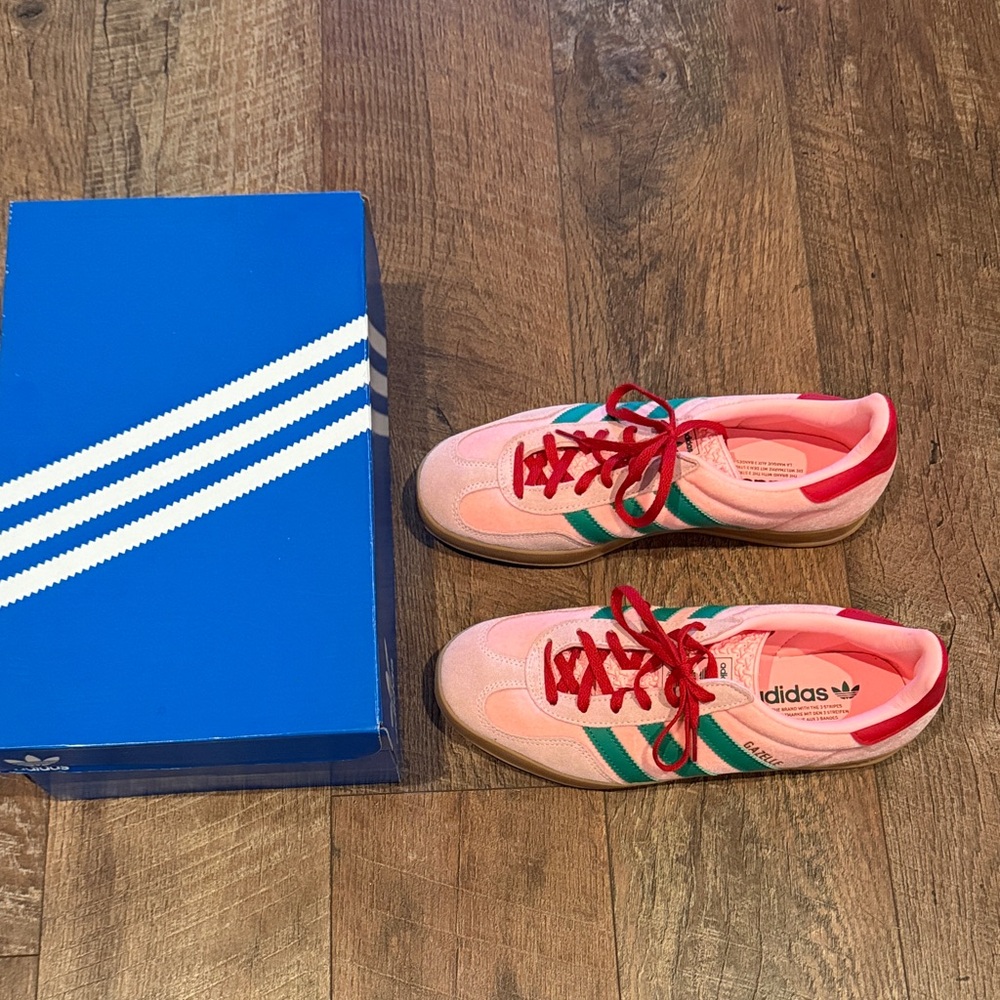 adidas Gazelle Pink and Green Women's Sneakers